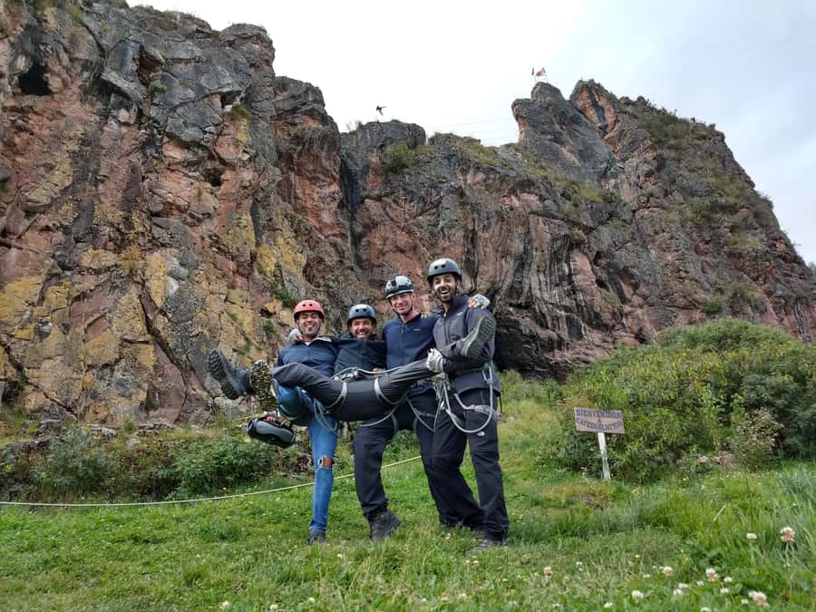 Cusco: Extreme Sky Bike and Rappelling Adventure - The 45-meter via ferrata puts you on the rock first