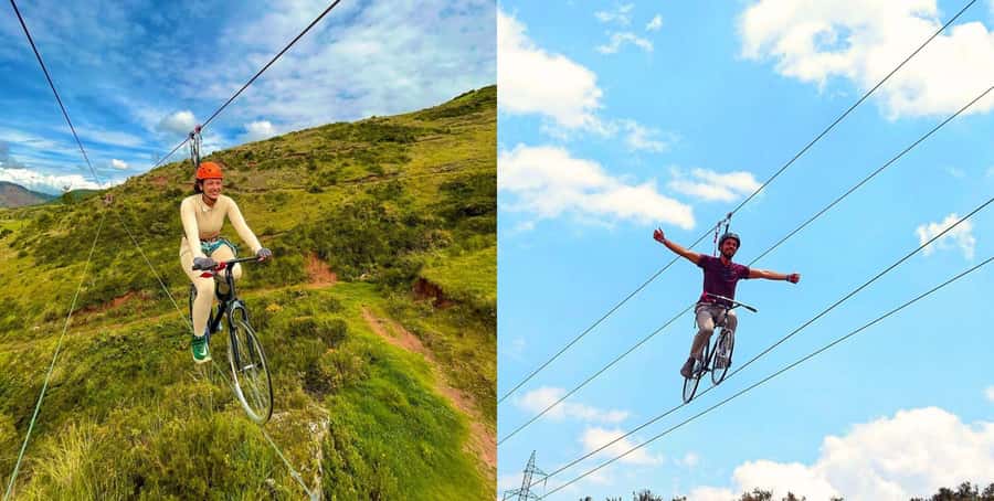 Cusco: Via Ferrata, Skybike, and Rappel Adventure - Climbing 45 meters on the via ferrata