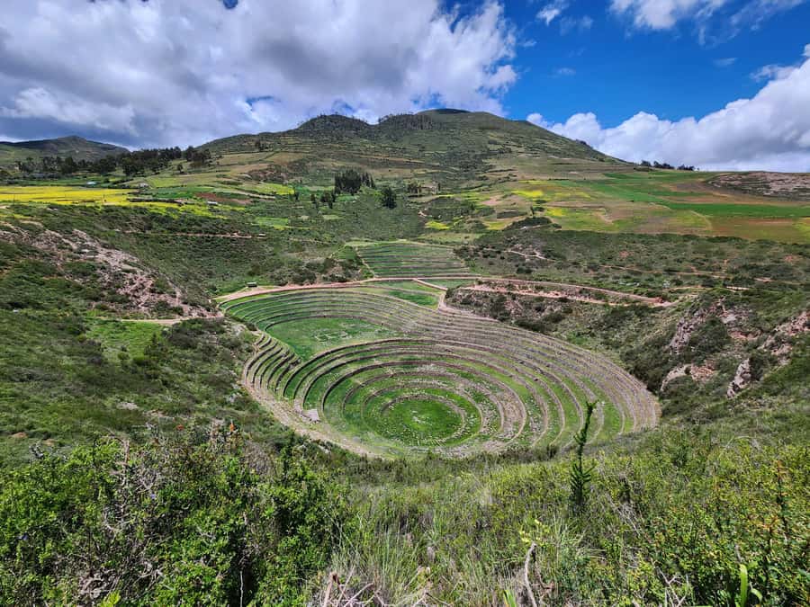 From Cusco: Chinchero, Moray, Maras, Ollantaytambo and Pisaq - Moray shows the Incas testing mountain agriculture