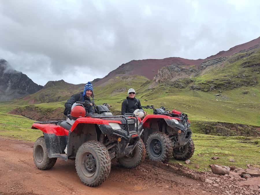From cusco: Rainbow Mountain ATV Tour with meals - The 20-minute ride toward the colored mountain