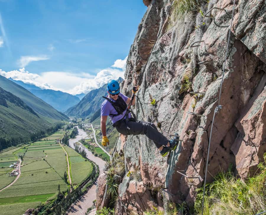 From Cusco: Via Ferrata and Sky Lodge Zipline - Getting fitted for the 300-meter Via Ferrata