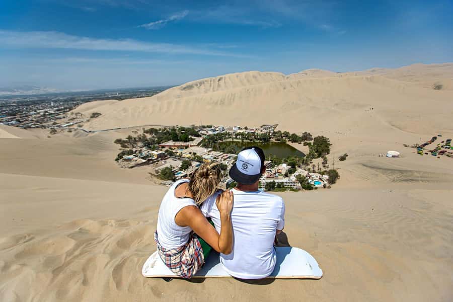 From Huacachina: Sandboarding and Dune Buggy Tour + Income - Learning Sandboarding on Small and Large Dunes