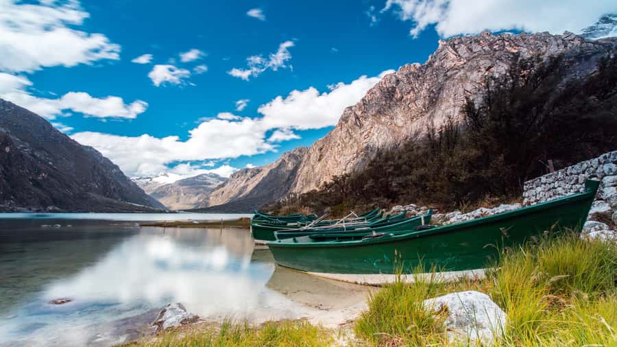 From Huaraz: Lake 69 Trek Day Tour - White Mountain Range - The Early Road From Huaraz to Yungay