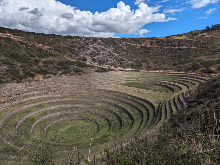 From Ollantaytambo:Moray, Salt Mines, Chinchero end in Cusco - Maras and the salt ponds