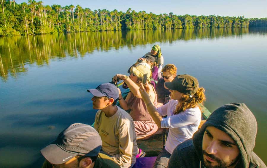 From Puerto Maldonado | Jungle hike + Sandoval Lake | - Reaching Sandoval Lake by canoe