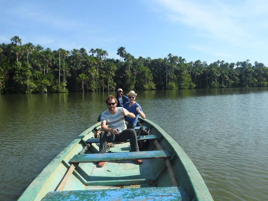 From Puerto Maldonado: Tambopata National Reserve 3-Day Tour - Day one: Monkey Island and caimans after dark