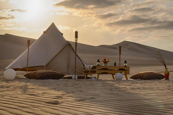 Glamping in Huacachina Desert - A furnished tent instead of rough camping