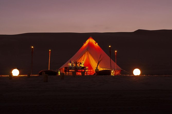 Glamping in Huacachina Desert - Dinner, wine, and the camp atmosphere