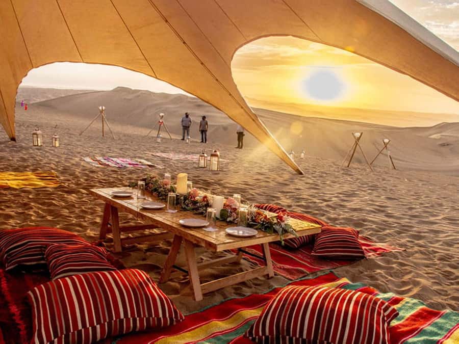 Ica | Huacachina: Desert Glamping | Night Under the Stars - A Camp Designed for Dinner, Not Rough Camping