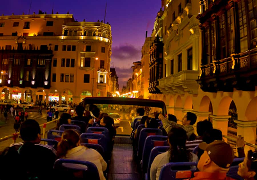 Lima : City Tour by Panoramic Bus - Walking & Catacombs - Lima from the top of the red Tourbus