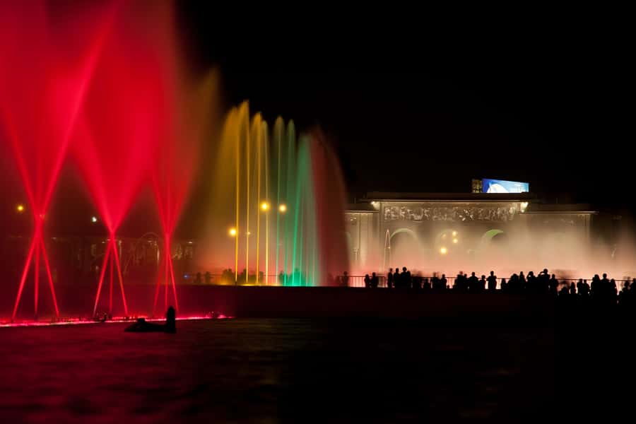 Lima: Magic Water Circuit with Dinner - Entering the fountains after dark