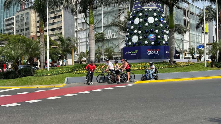 Lima: Sightseeing Bike Tour with Food and Drink Tastings - Surquillo market and three local fruits