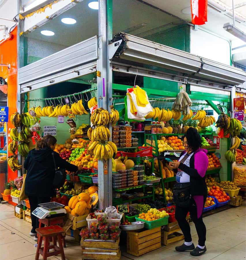 Lima: Street Food Tasting Tour with Pisco Sour Class - Surquillo Market: Peru on one set of shelves