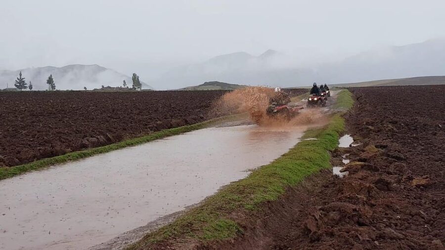 Maras and Huaypo lagoon by ATV from Cuzco | Local Operator - Seeing salt collected from ancient terraces