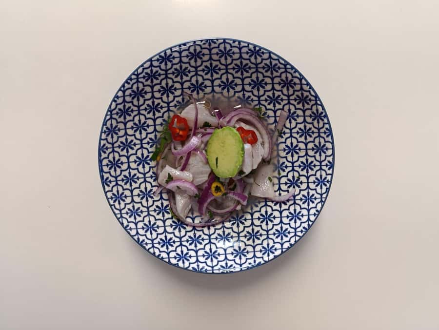 Miraflores: Amazing Peruvian Cooking Class Ceviche Seafood and Pisco Sour - The ceviche finale