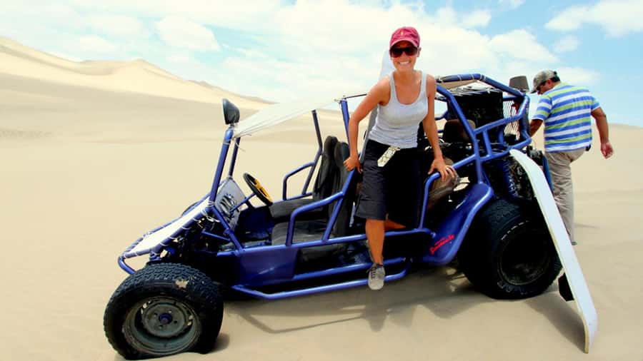 Nasca: Ocongalla Aqueduct Sandboarding in the Usaka desert - From ancient irrigation to open desert