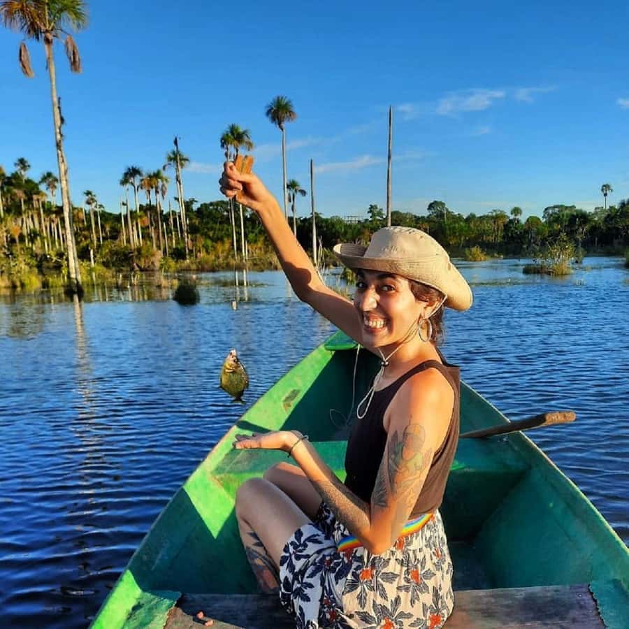 Puerto Maldonado: Lake Yacumama sunset and piranha fishing - What the $55 price covers