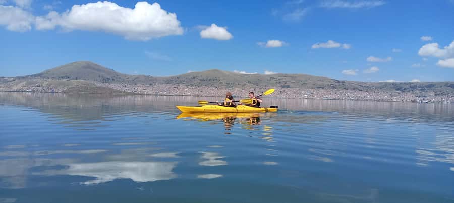 Puno: 2-day Uros Kayak Tour with Homestay at Amantani Island - From your Puno hotel to the Uros islands