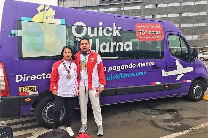 QuickLlama: Door-to-door transfer from Miraflores to Lima Airport - Safety, insurance, and official operation