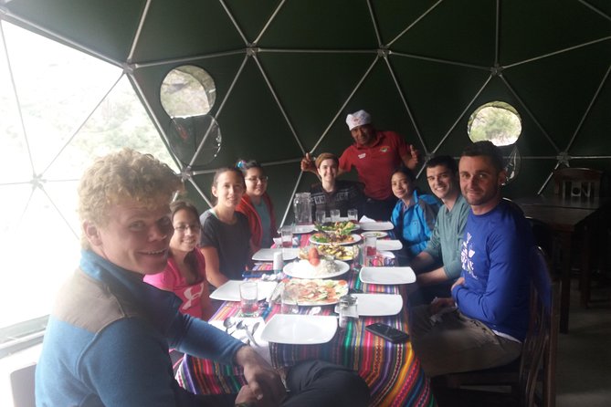 Salkantay Trek 4 Days to Machu Picchu by Glamping Sky Lodge Dome - Day three, waterfalls, fruit, and the upper jungle