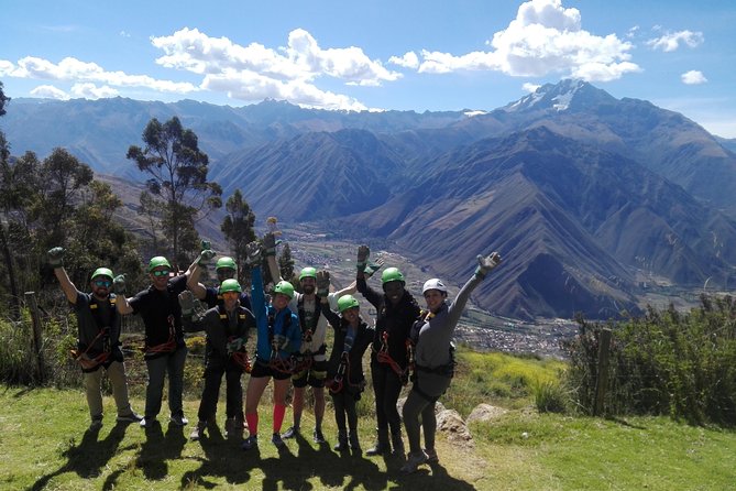 Sam's Zip Line in Sacred Valley - Sam, Richard, and Jonathan set the tone