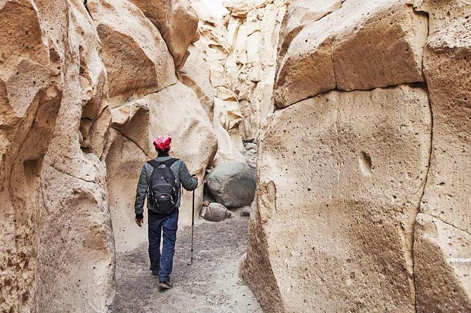 Sillar Route in Arequipa and viewpoint of the Volcanoes - Culebrillas Canyon, petroglyphs, and pink stone